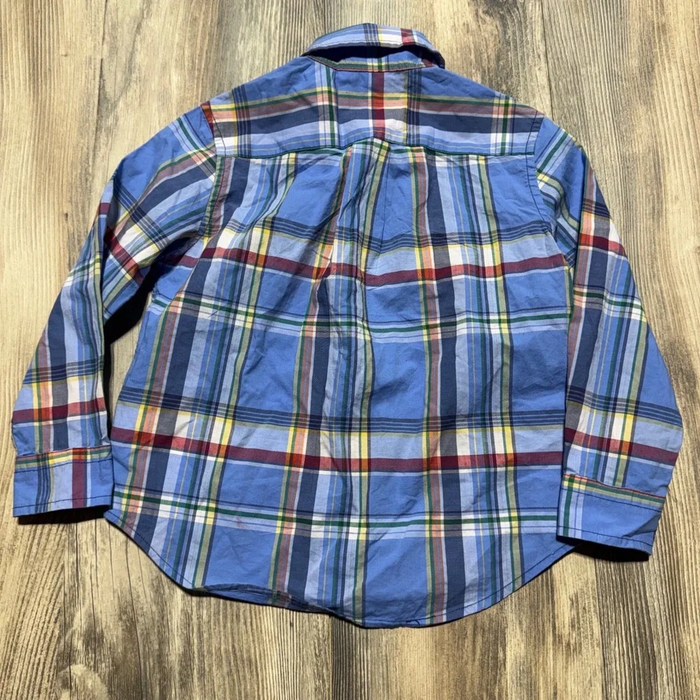 Ralph Lauren Boys 3T Plaid Button Down Shirt Long Sleeve Preppy Classic Kids Top